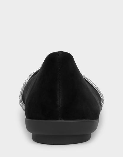 Women's Dress Flat in Black Suede | Aerosoles Shoes