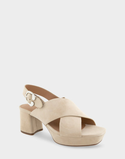 Women's Platform Sandal in Stone Suede | Aerosoles Shoes
