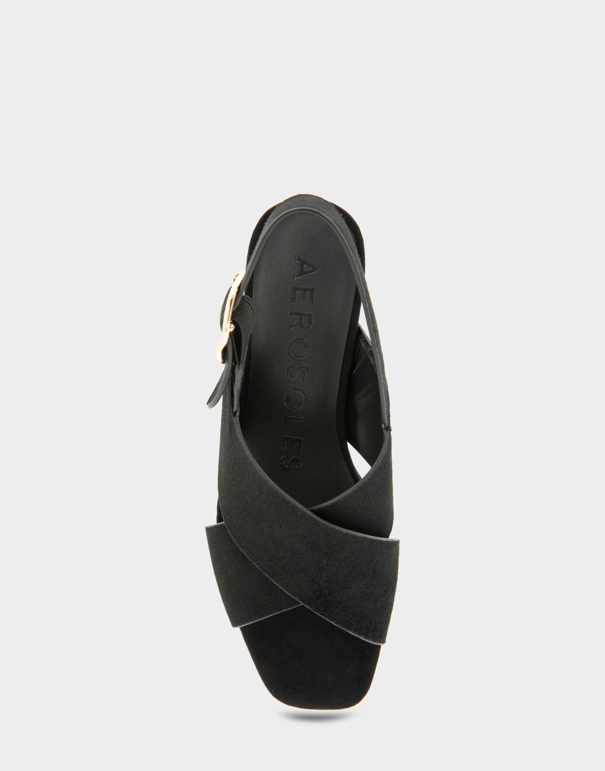 Women's Platform Sandal in Black Suede | Aerosoles Shoes