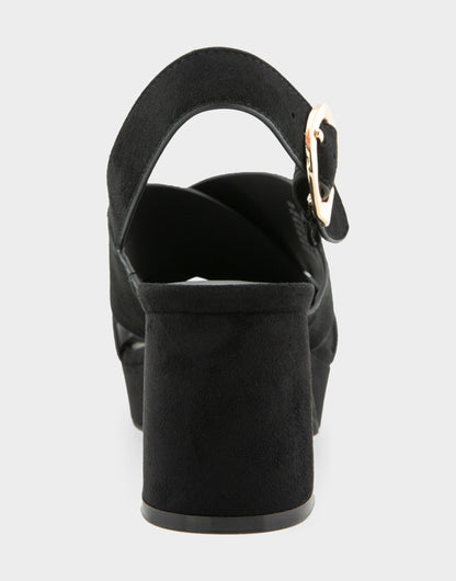Women's Platform Sandal in Black Suede | Aerosoles Shoes