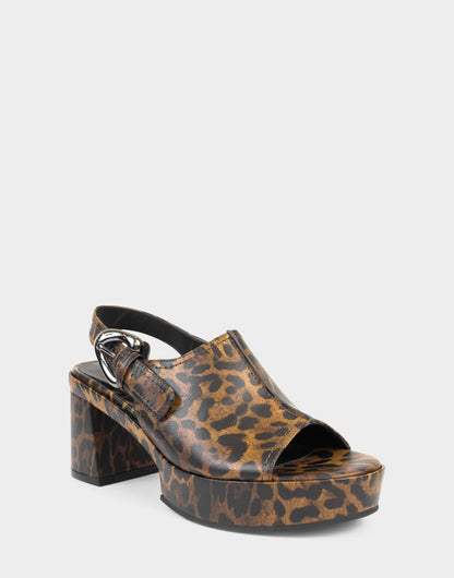 Women's Platform Sandal in Leopard Print Faux Leather | Aerosoles Shoes