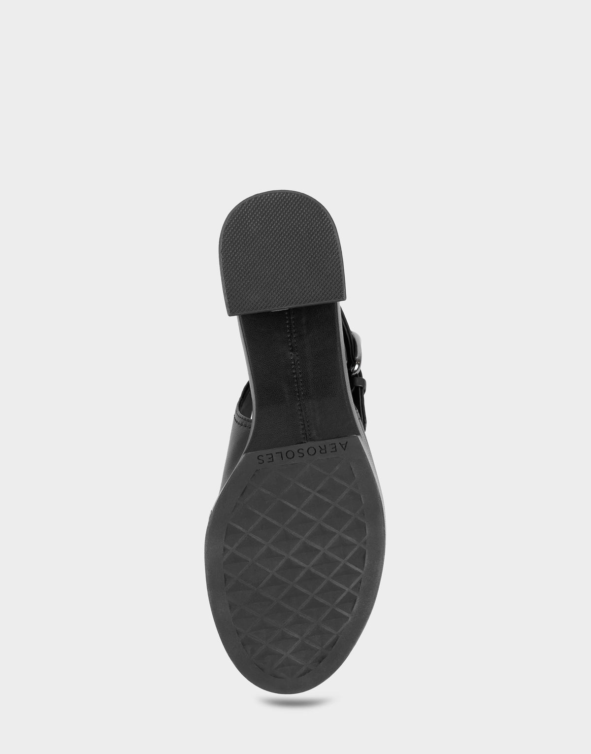 Women's Platform Sandal in Black Stretch Faux Leather | Aerosoles Shoes