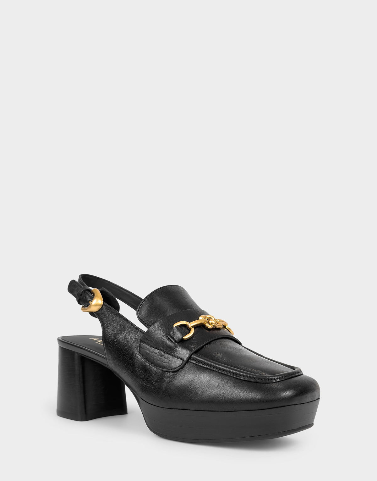 Women's Slingback Platform in Black Leather | Aerosoles Shoes