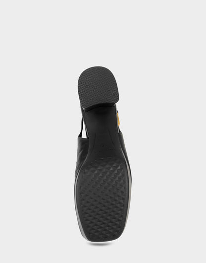 Women's Slingback Platform in Black Leather | Aerosoles Shoes