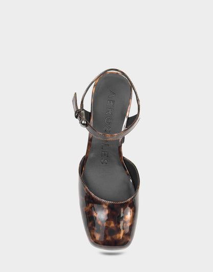 Women's Two Piece Platform in Tortoise Patent | Aerosoles Shoes