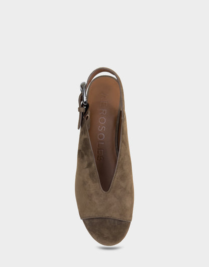 Women's Platform Sandal in Mocha Suede | Aerosoles Shoes