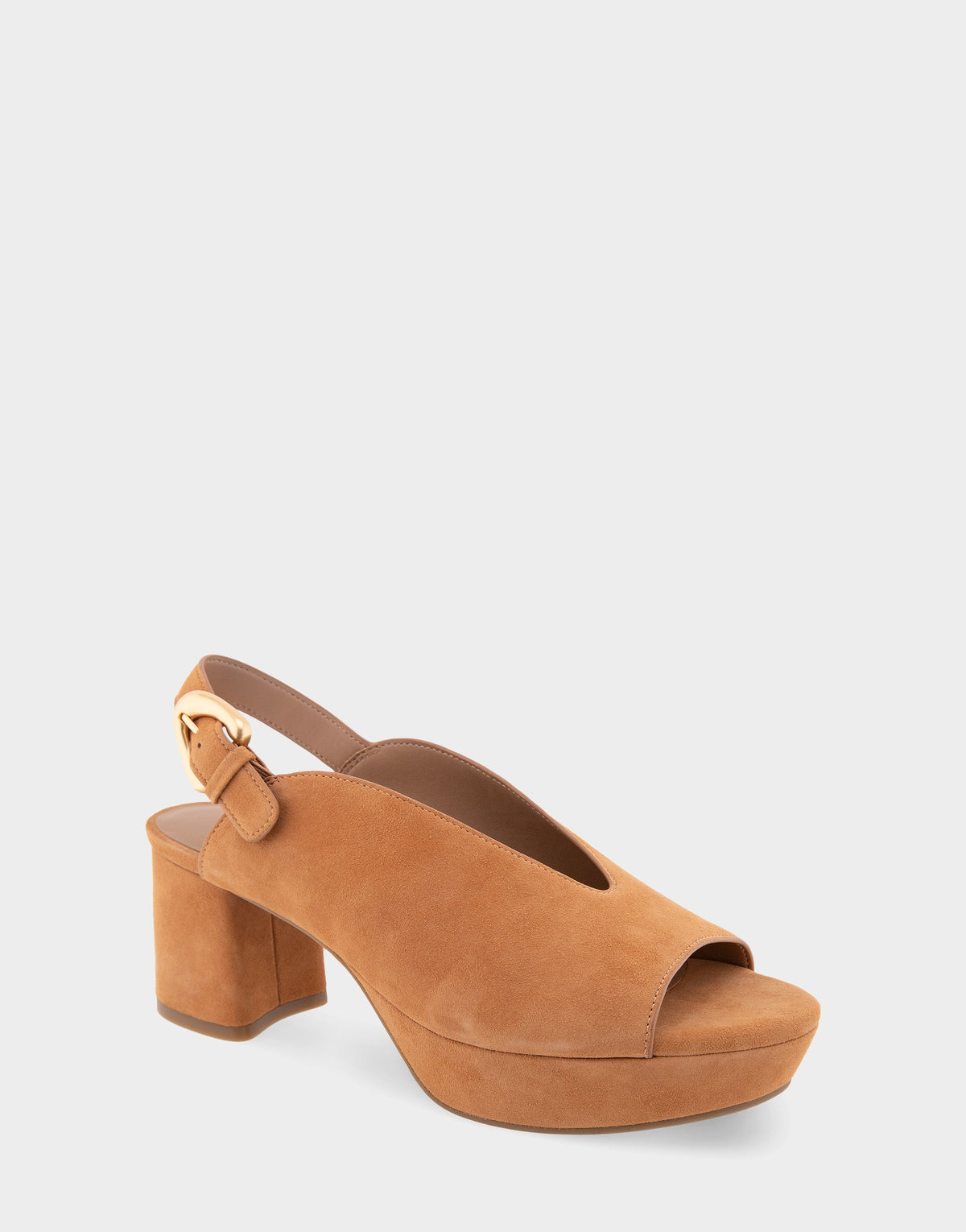 Cornelia Tan Suede Peep Toe Platform Sandal | Aerosoles Shoes