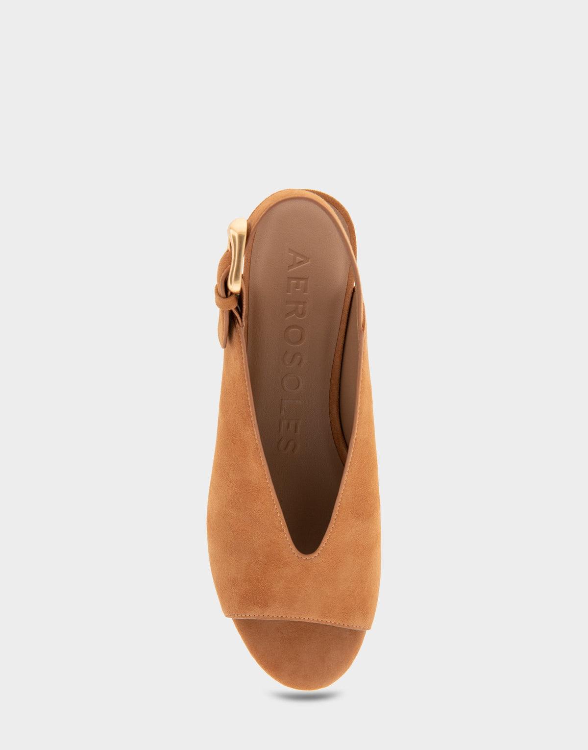 Cornelia Tan Suede Peep Toe Platform Sandal | Aerosoles Shoes