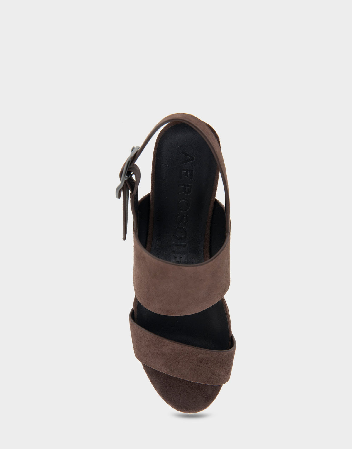 Comfortable Women's Platform Sandal in Brown Genuine Suede | Aerosoles Shoes