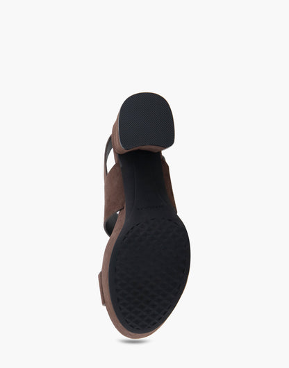 Comfortable Women's Platform Sandal in Brown Genuine Suede | Aerosoles Shoes