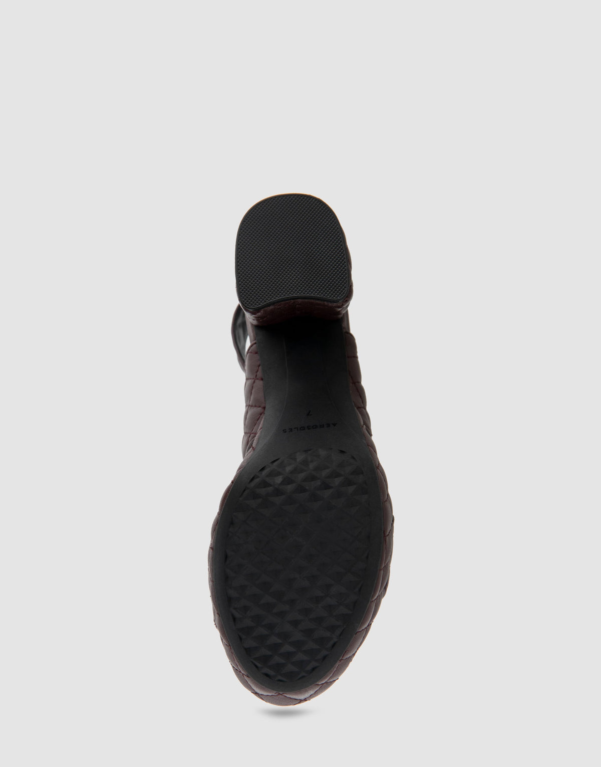 Comfortable Women's Platform Sandal in Deep Aubergine Quilted Leather Leather | Aerosoles Shoes