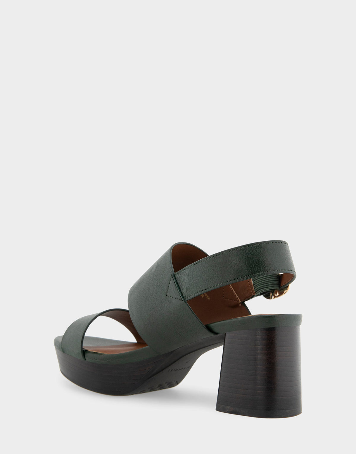 Comfortable Women's Platform Sandal in Fir Green Leather Leather | Aerosoles Shoes