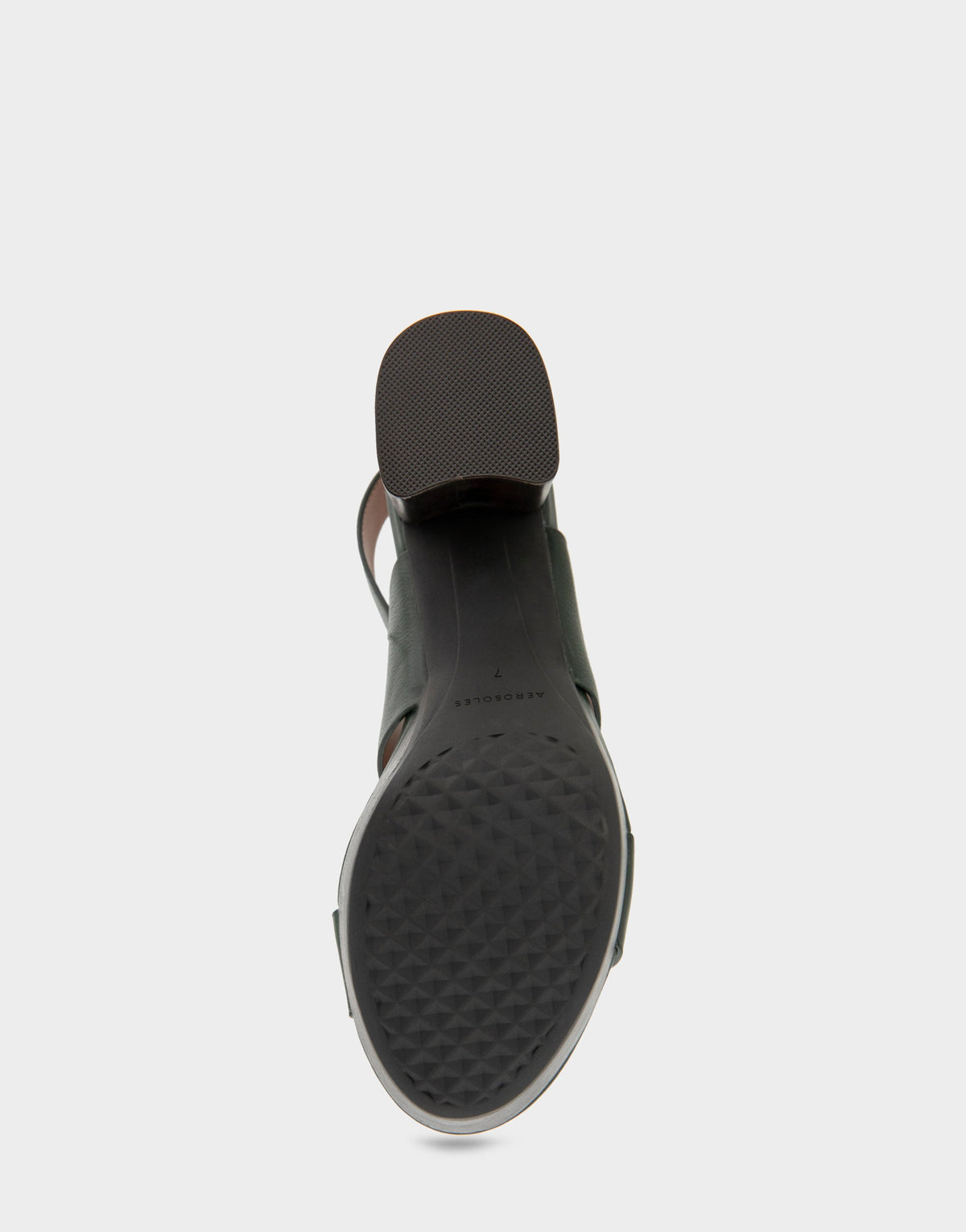 Comfortable Women's Platform Sandal in Fir Green Leather Leather | Aerosoles Shoes