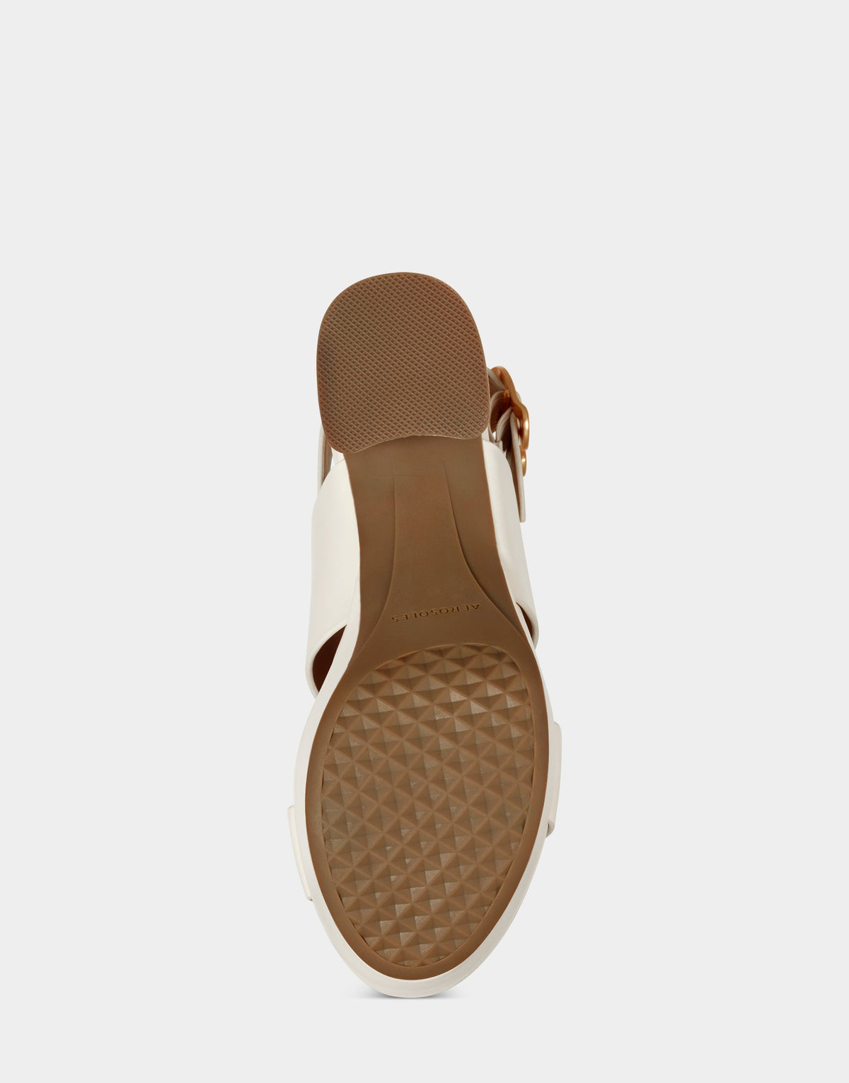 Comfortable Women's Platform Sandal in Eggshell Leather | Aerosoles Shoes