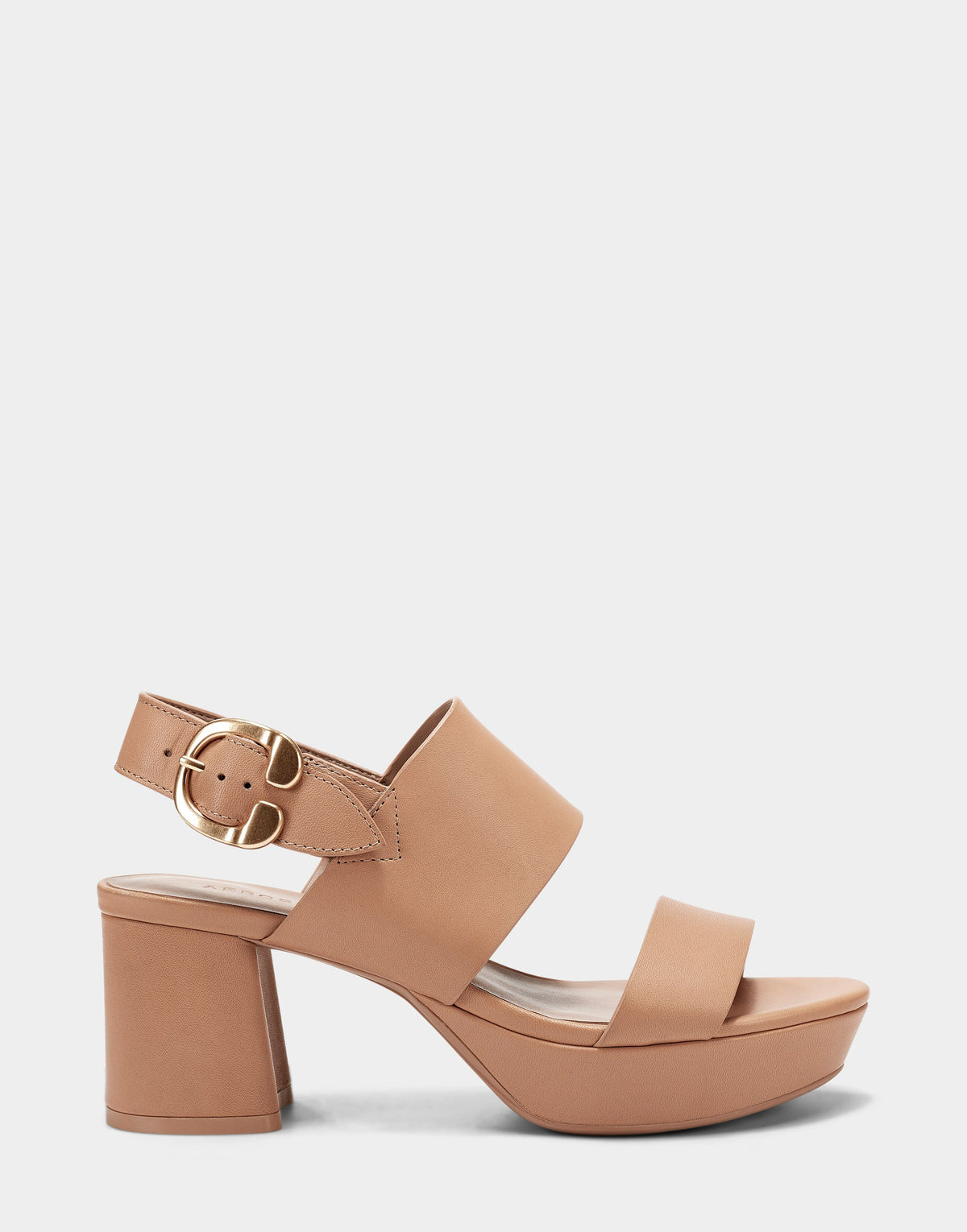 Comfortable Women's Platform Sandal in Nude Leather | Aerosoles Shoes