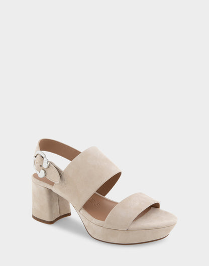 Comfortable Women's Platform Sandals in Stone Suede | Aerosoles Shoes