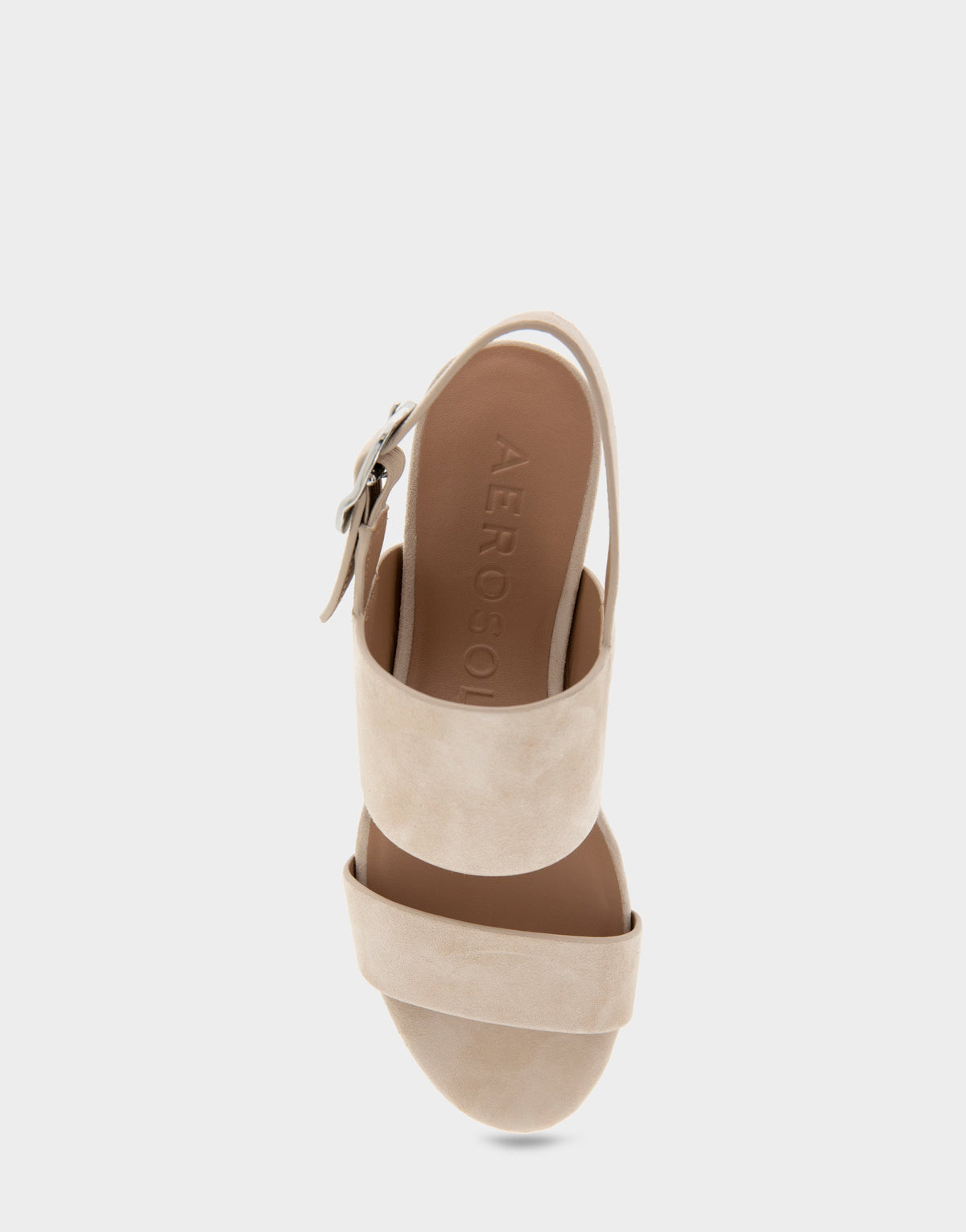 Comfortable Women's Platform Sandals in Stone Suede | Aerosoles Shoes