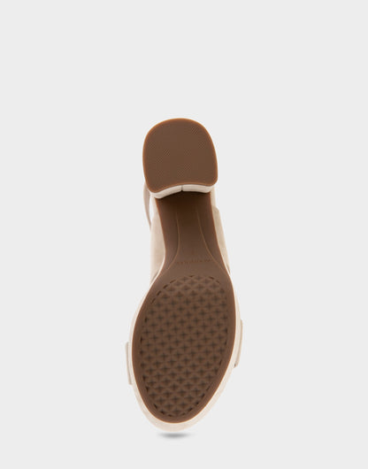 Comfortable Women's Platform Sandals in Stone Suede | Aerosoles Shoes