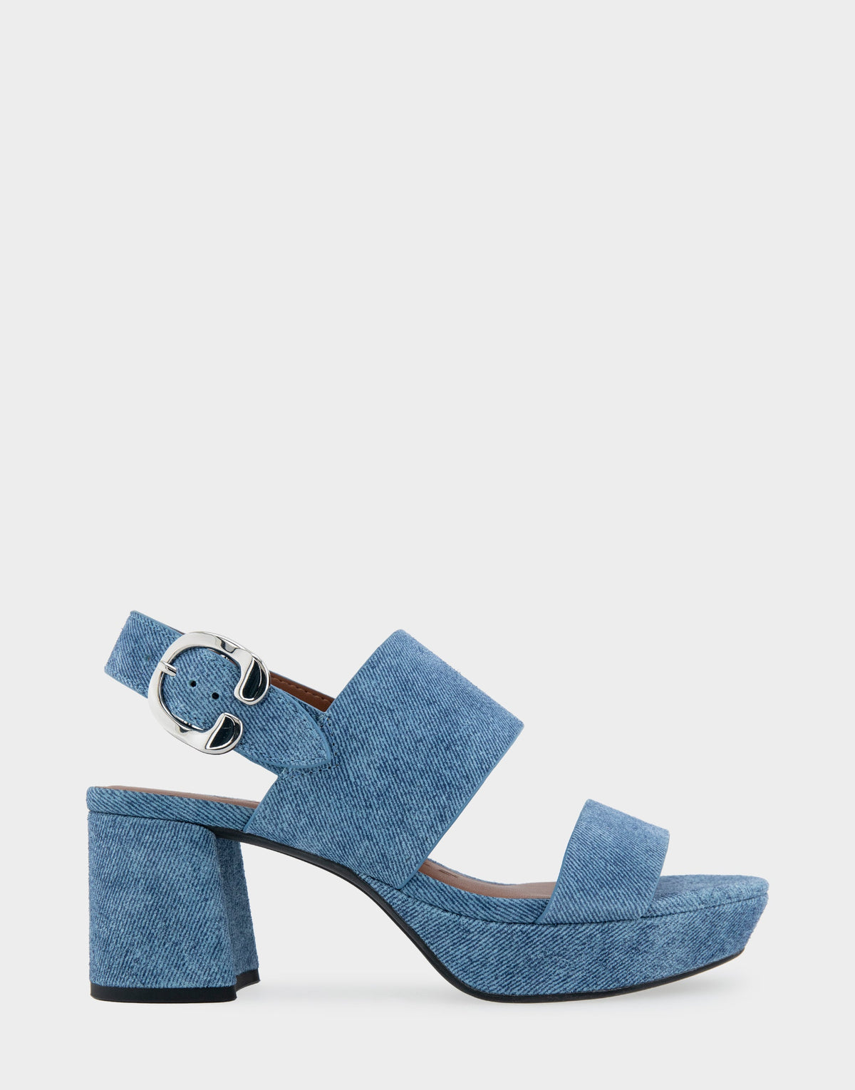 Comfortable Women's Platform Sandals in Blue Denim Suede | Aerosoles Shoes