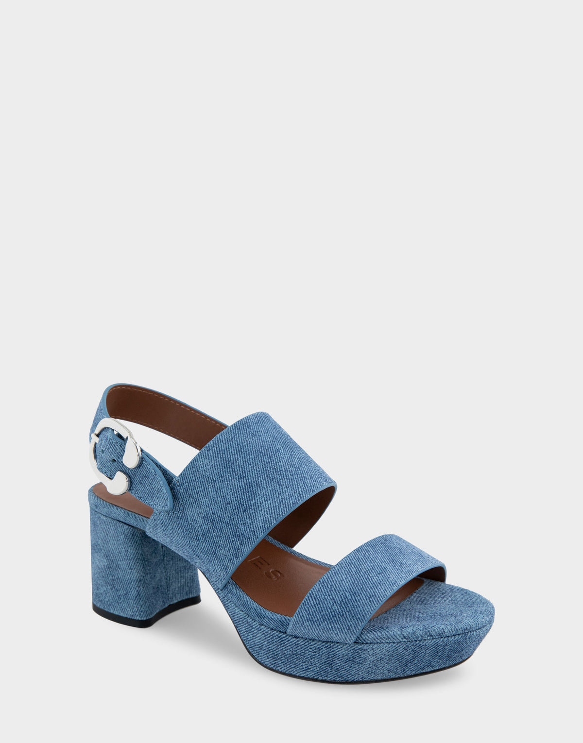 Comfortable Women's Platform Sandals in Blue Denim Suede | Aerosoles Shoes