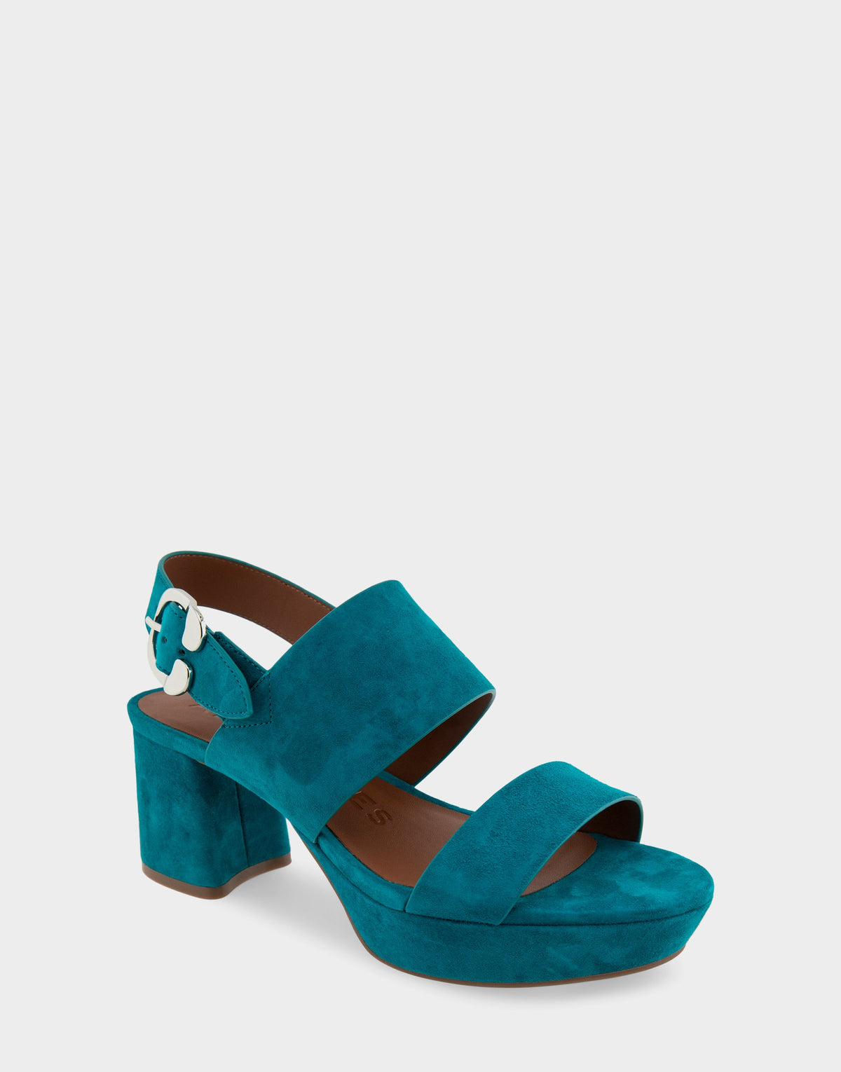Comfortable Women's Platform Sandals in Teal Suede | Aerosoles Shoes