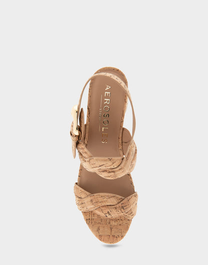 Comfortable Women's Platform Sandals in Natural Cork | Aerosoles Shoes