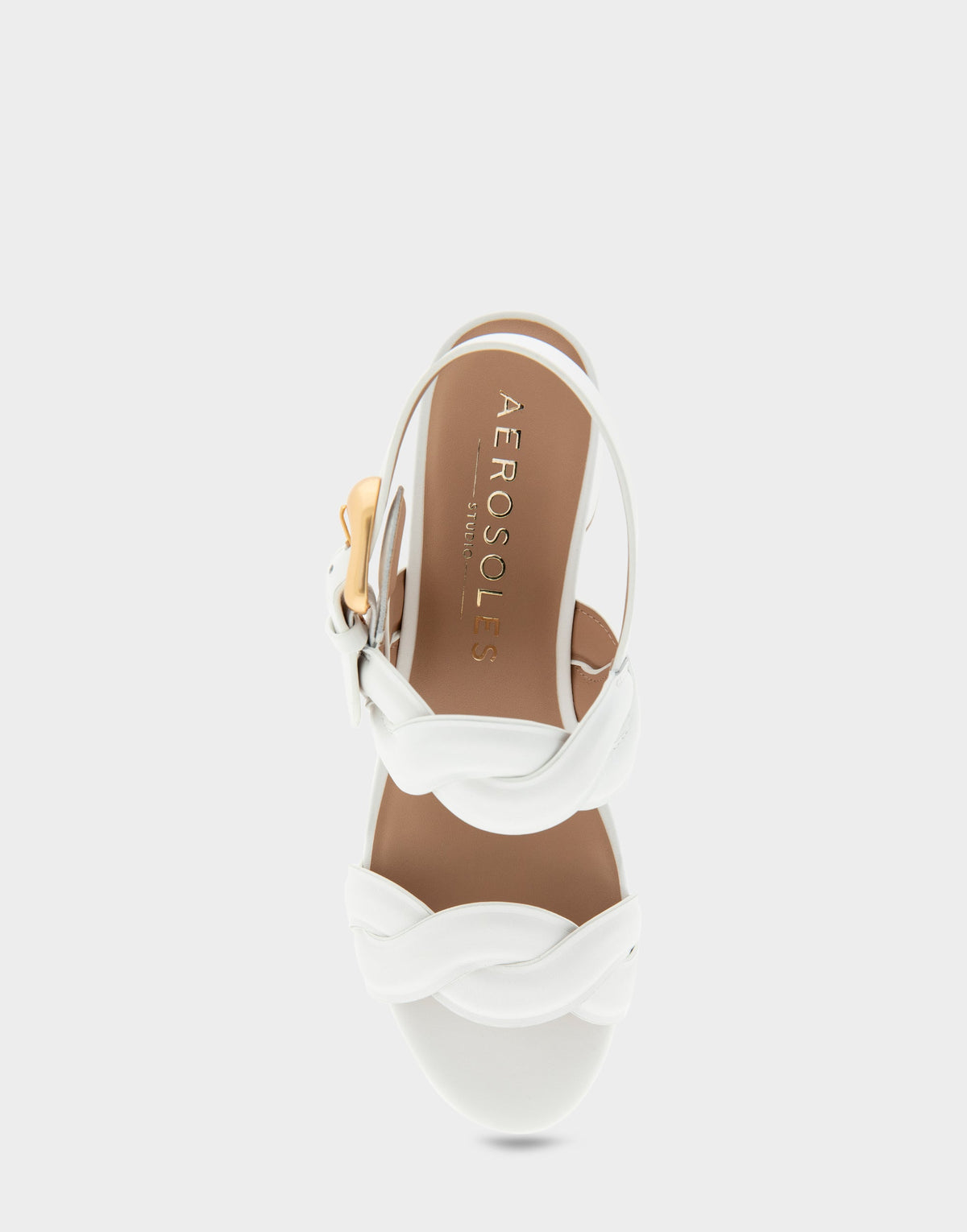 Comfortable Women's Platform Sandals in White Leather | Aerosoles Shoes