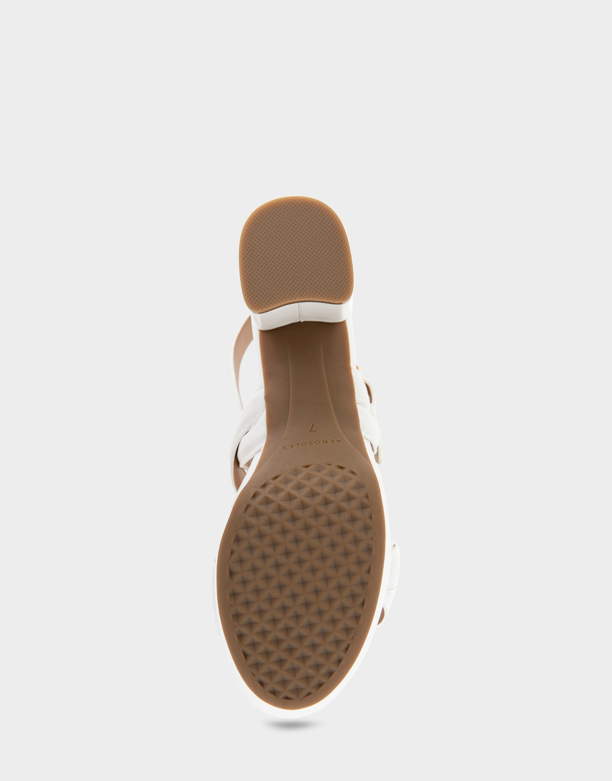 Comfortable Women's Platform Sandals in White Leather | Aerosoles Shoes