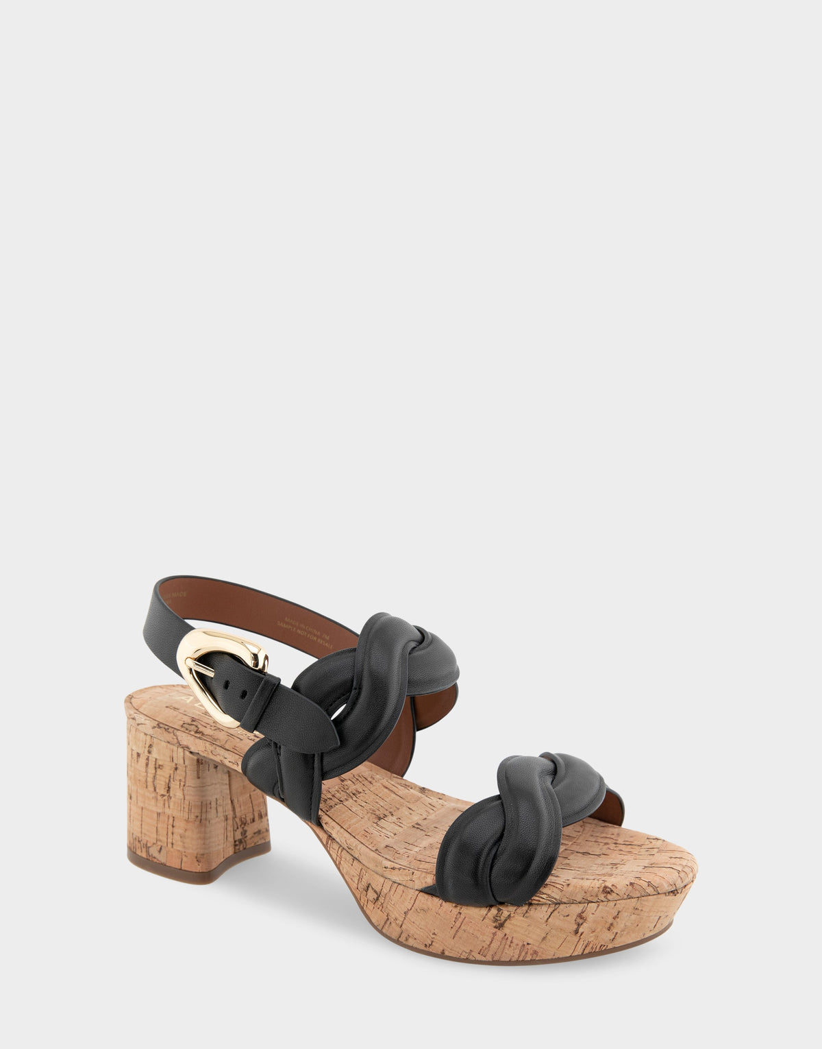 Comfortable Women's Platform Sandals in Black Leather/raffia | Aerosoles Shoes