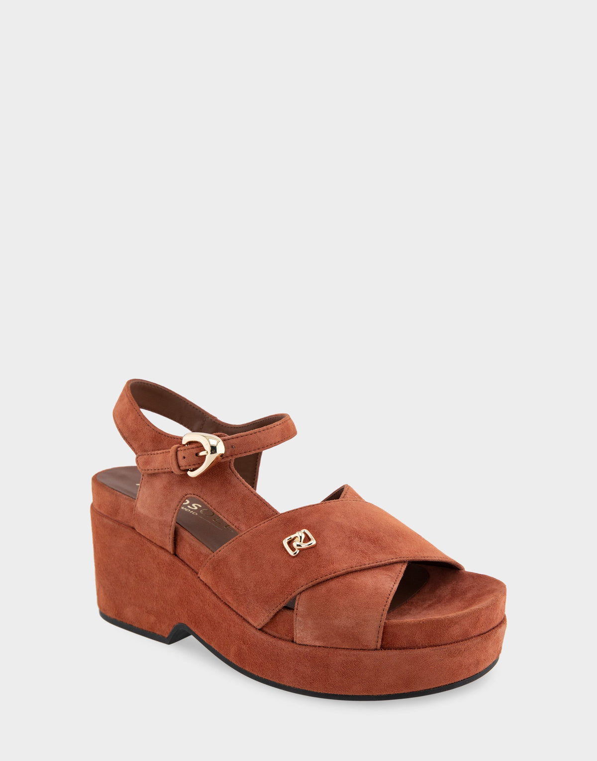 Comfortable Women's Platform Sandals in Rust Suede | Aerosoles Shoes