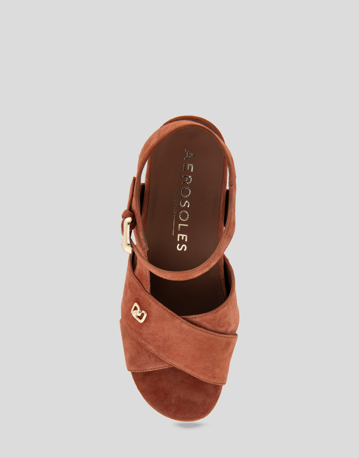 Comfortable Women's Platform Sandals in Rust Suede | Aerosoles Shoes