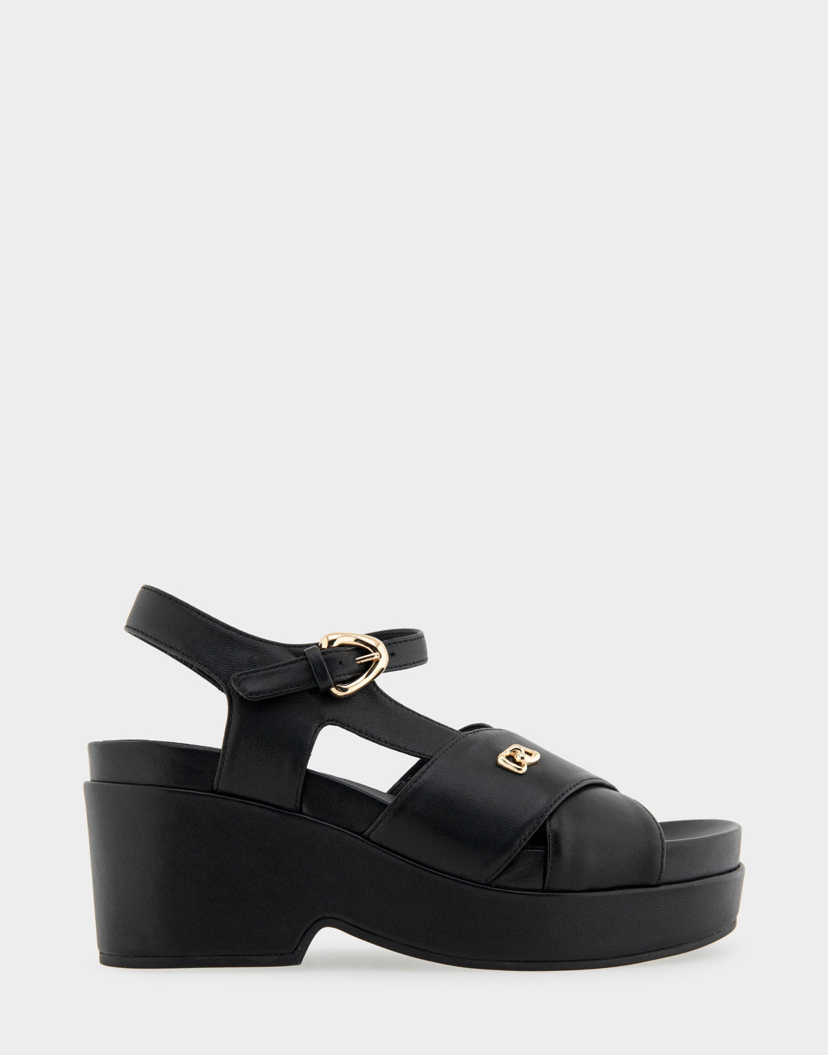 Comfortable Women's Platform Sandals in Black Leather | Aerosoles Shoes
