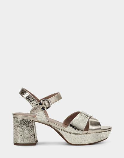 Comfortable Women's Sandal in Gold Genuine Leather | Aerosoles Shoes