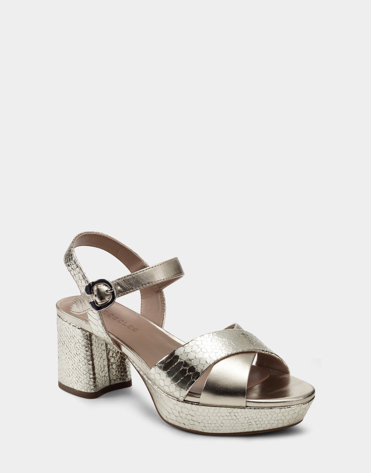 Comfortable Women's Sandal in Gold Genuine Leather | Aerosoles Shoes