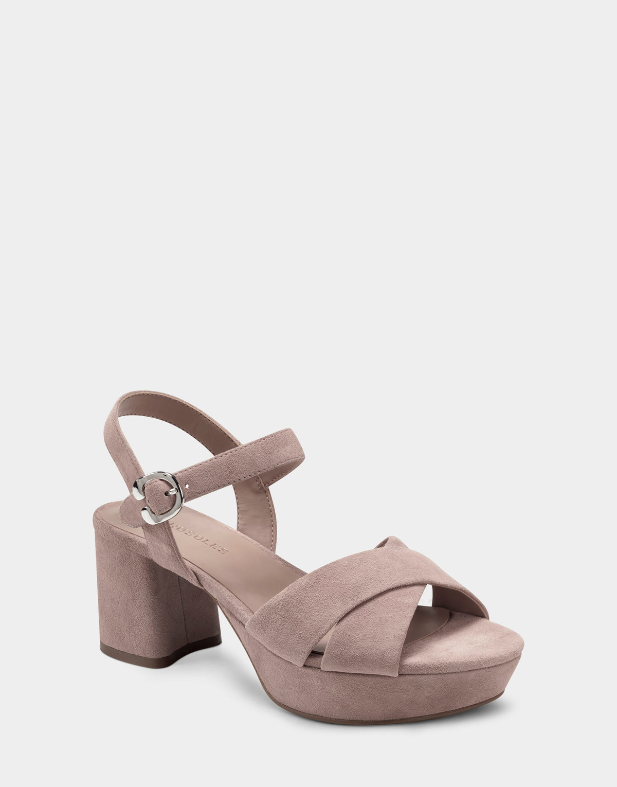 Comfortable Women's Crisscross Platform Sandal in Blush Suede | Aerosoles Shoes