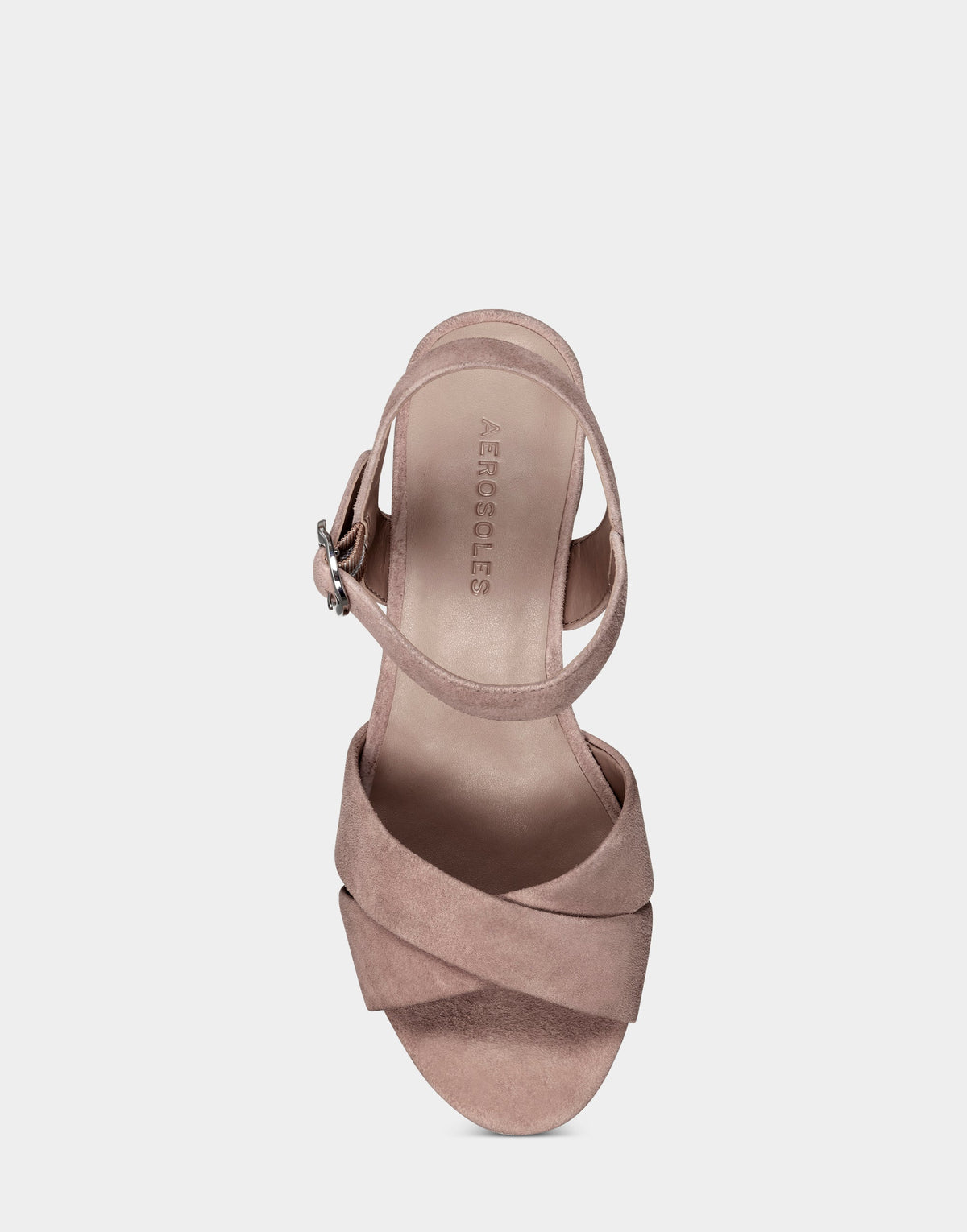 Comfortable Women's Crisscross Platform Sandal in Blush Suede | Aerosoles Shoes