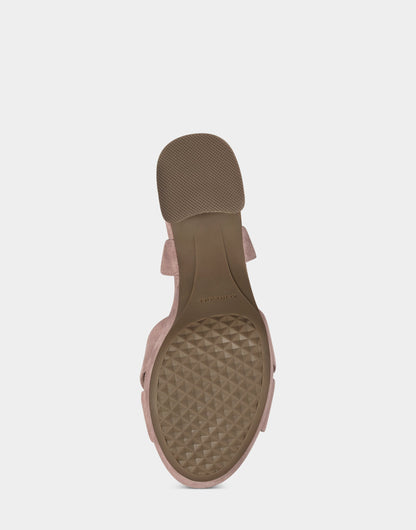 Comfortable Women's Crisscross Platform Sandal in Blush Suede | Aerosoles Shoes