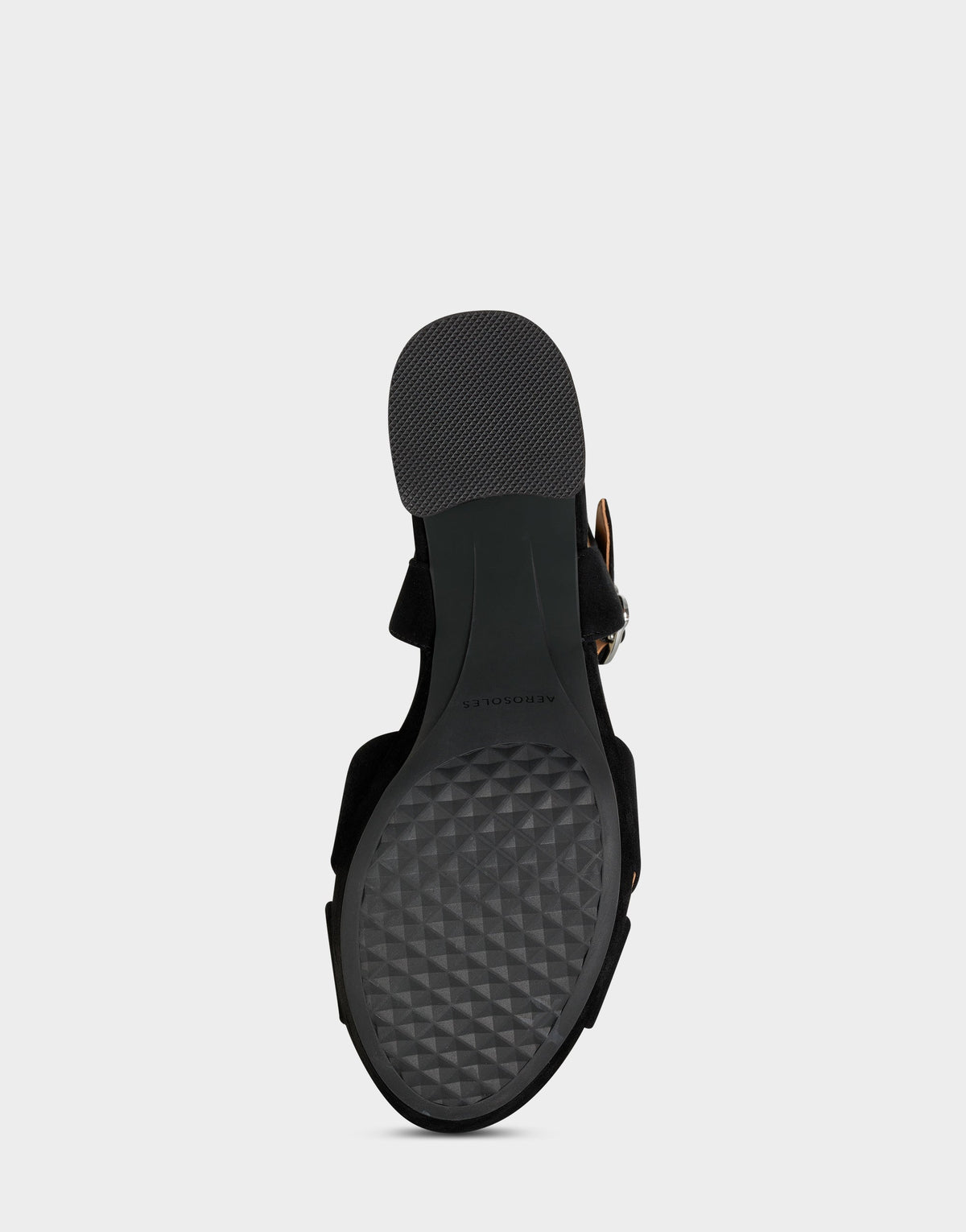 Comfortable Women's Crisscross Platform Sandal in Black Suede | Aerosoles Shoes