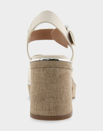 Comfortable Women's Platform Sandals in Eggnog Leather | Aerosoles Shoes