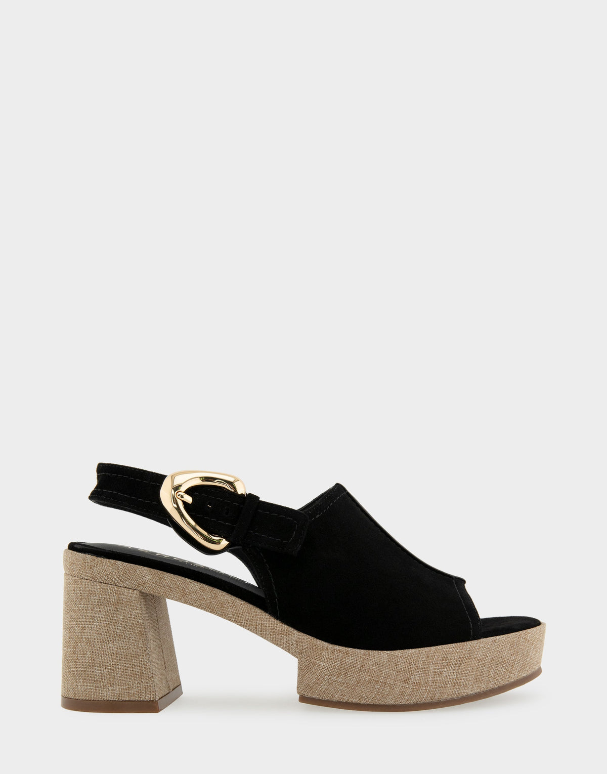 Comfortable Women's Platform Sandals in Black Suede | Aerosoles Shoes