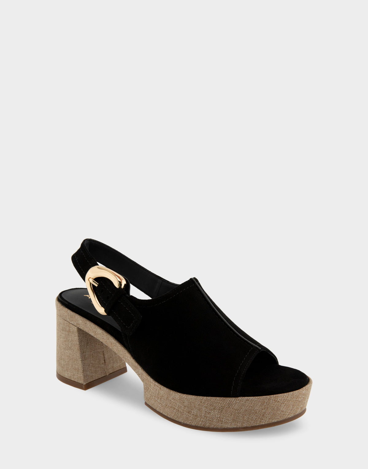Comfortable Women's Platform Sandals in Black Suede | Aerosoles Shoes