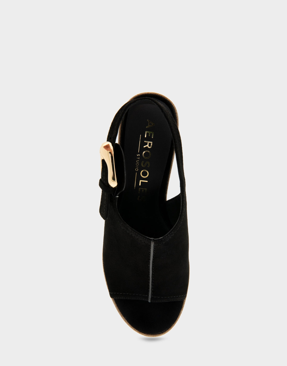 Comfortable Women's Platform Sandals in Black Suede | Aerosoles Shoes