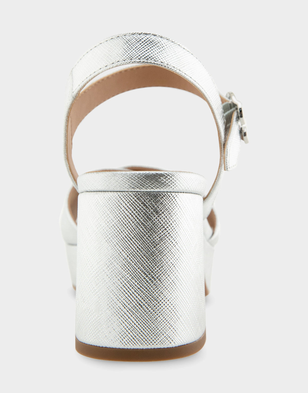 Comfortable Women's Platform Sandals in Silver Metallic Textured Faux Leather | Aerosoles Shoes