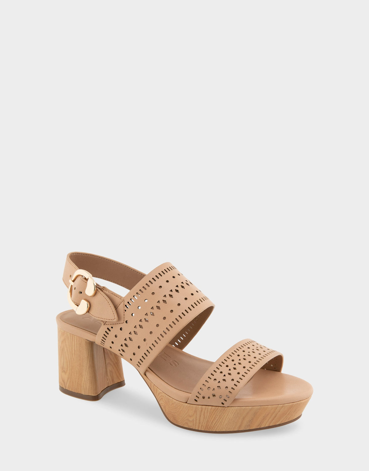 Comfortable Women's Platform Sandals in Beige Bisque Faux Leather | Aerosoles Shoes