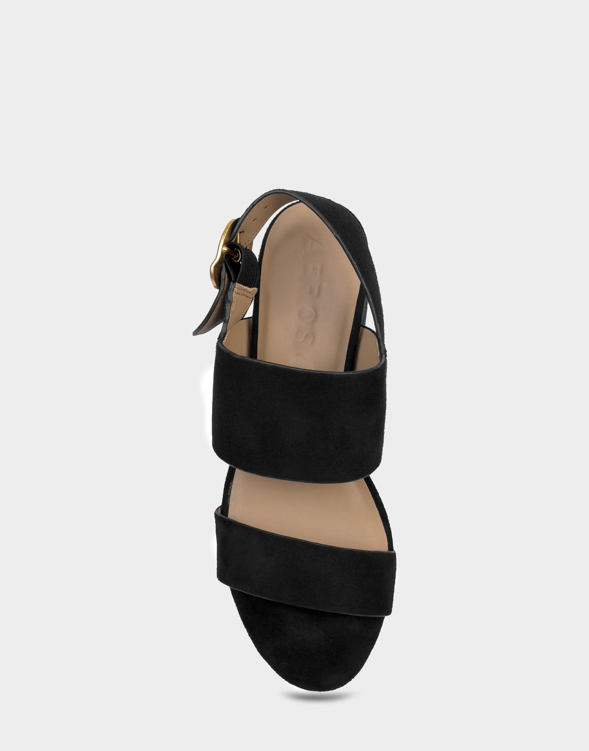 Comfortable Women's Sandal in Black Faux Suede | Aerosoles Shoes