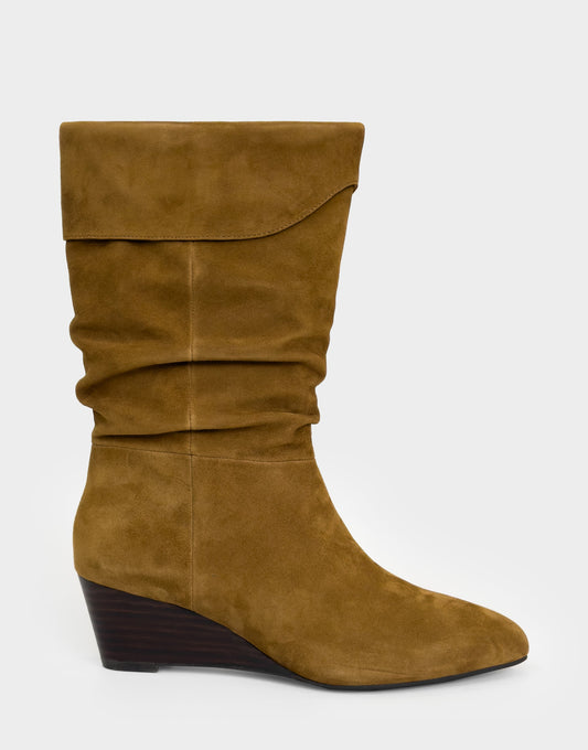 Comfortable Women's Mid Calf Boot In Brown Suede | Aerosoles Shoes