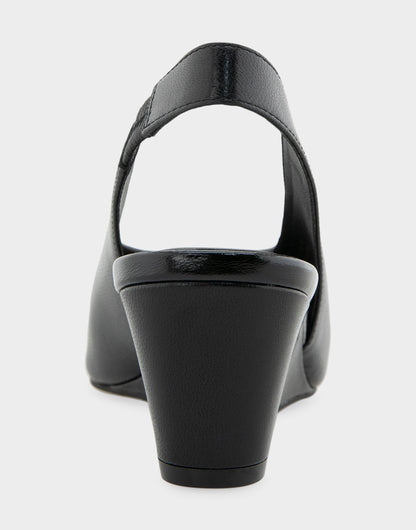 Comfortable Women's Slingback In Black Suede | Aerosoles Shoes