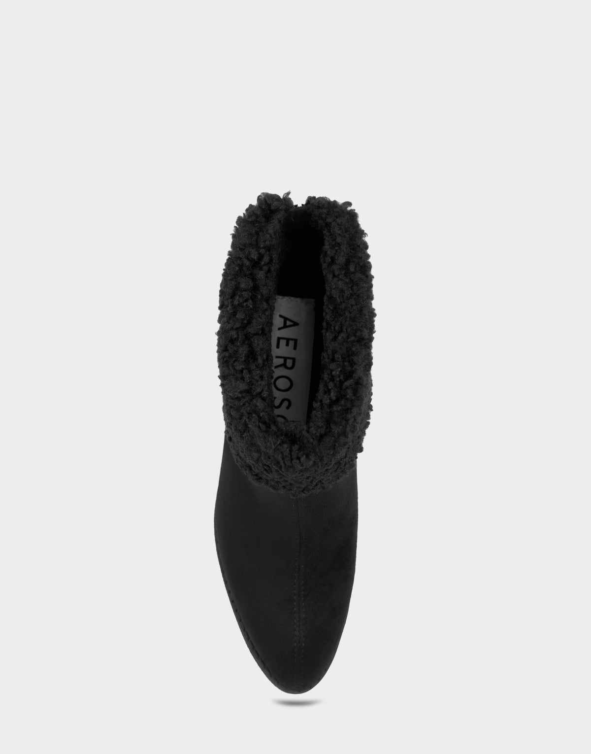 Comfortable Women's Wedge Bootie In Black Faux Suede | Aerosoles Shoes