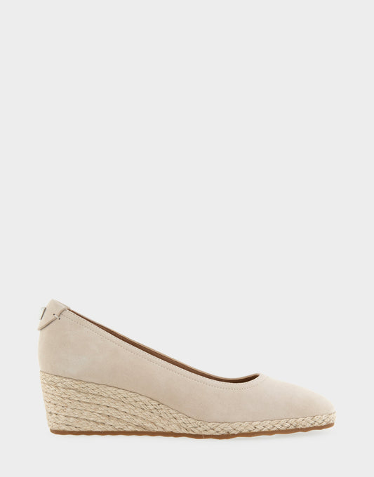 Comfortable Women's Wedge Heels in Stone Suede | Aerosoles Shoes