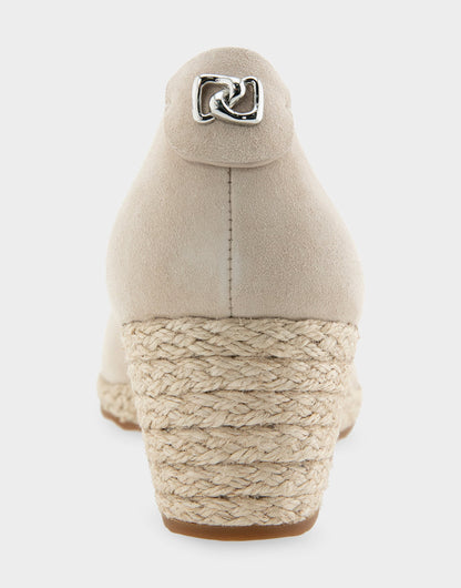 Comfortable Women's Wedge Heels in Stone Suede | Aerosoles Shoes